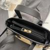 Small Square Crossbody Bag For Women Trendy Versatile Bucket Handheld Bag Color Blocked Shoulder Bag