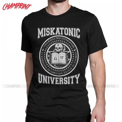 T-shirts Miskatonic University Azhmodai pour Homme T-shirt 100% Coton Cthulhu Lovecraft T-shirt à Manches Courtes Vêtements pour Adultes