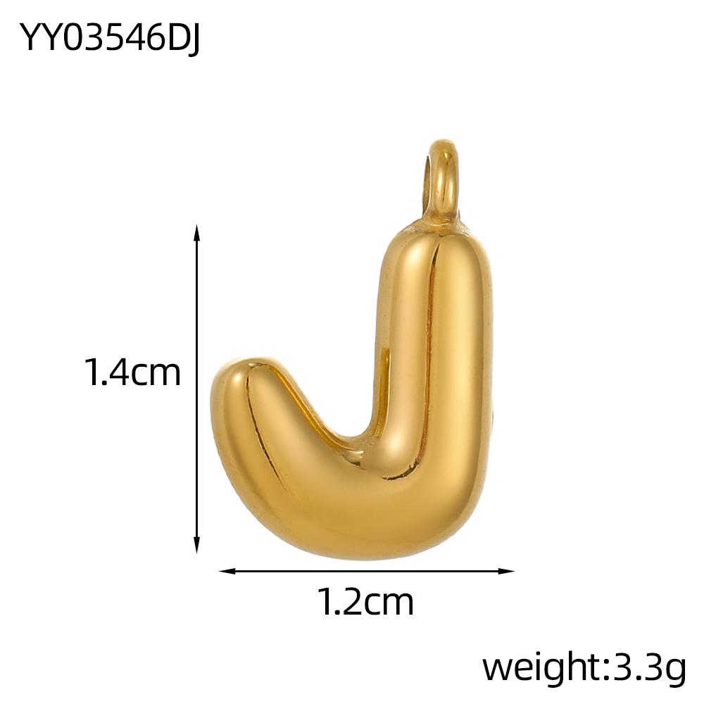 CARLIDANA Stainless Steel Gold Plated Alphabet 26 Letters Name Jewelry Mini Minimalist Bubble Initial Pendants for Necklace DIY