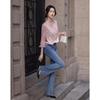 Demana Artistic Floral Print Ruffle Sleeve Blouse
