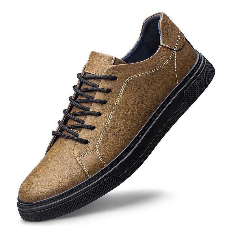 

Модная британская мужская удобная обувь Классическая мужская повседневная обувь из натуральной кожи Трендовые универсальные балетки Весенне-летняя обувь для скейтборда для мужчин 47