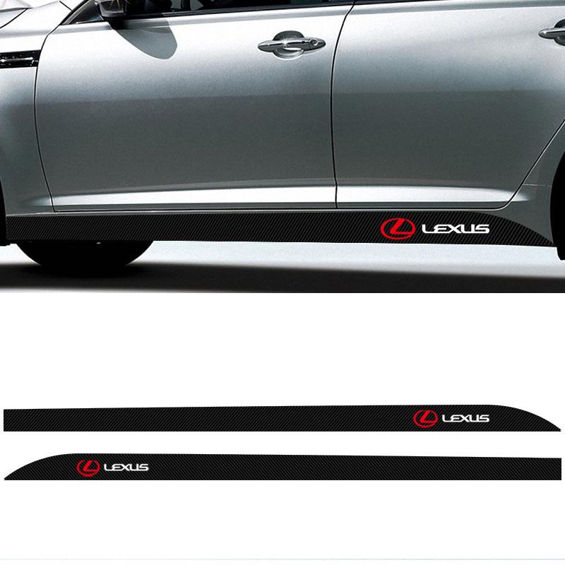 Boční lišta prahu Karoserie Samolepky Černá/Uhlíkové vlákno Auto Decals Pro Lexus RX330 IS250 Ct200h ES300h RX350 IS300h NX300h IS LS