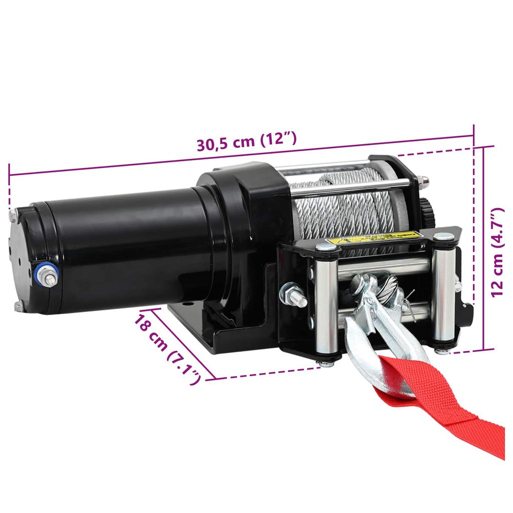Electric Winch PVC Black
