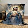 Sacred Heart Halo Clouds  Printed Blanket for Living Room Bed Couch lunch break Soft Cozy Blanket for Friend's festival Gift