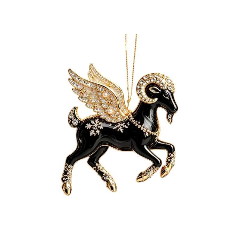 Acrylic Chinese Zodiac Goat Hanging Ornament Auspicious Design For Spring Festival New Year Home Decorationation