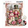 DIY Pearl and Diamond Painting Kit Nutcracker and Snowman. Suitable for Beginners. Home Wall Decoration. Handmade Gift.