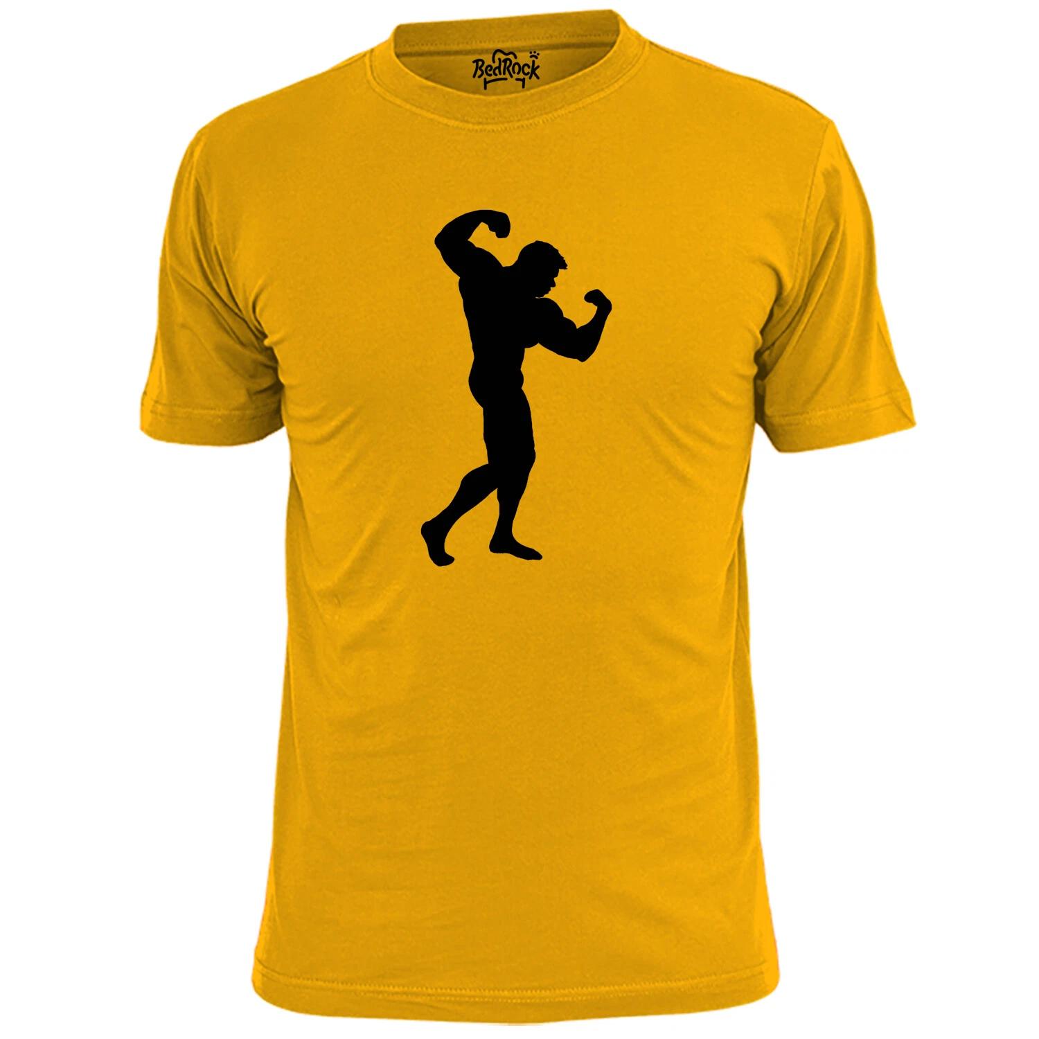 Mens Bodybuilder Pose Weight Training T shirt Gym Workout Arnold 4XL