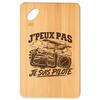 Planche À Découper - PLANETEE - J’peux Pas Je Suis Pilote - Gravée Laser - Bambou Massif 30×20×0,9 Cm - Plateau Apéro