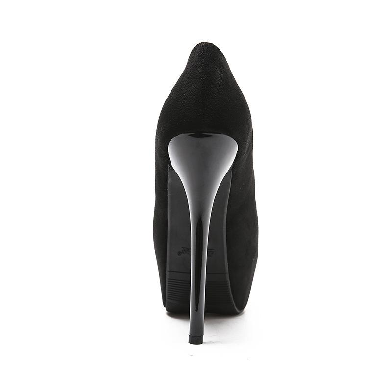 Escarpins à talons hauts pour femmes de 12 cm, 14 cm, plateforme de 4 cm, chaussures de discothèque, talons aiguilles extrêmes, chaussures de bal à bout ouvert