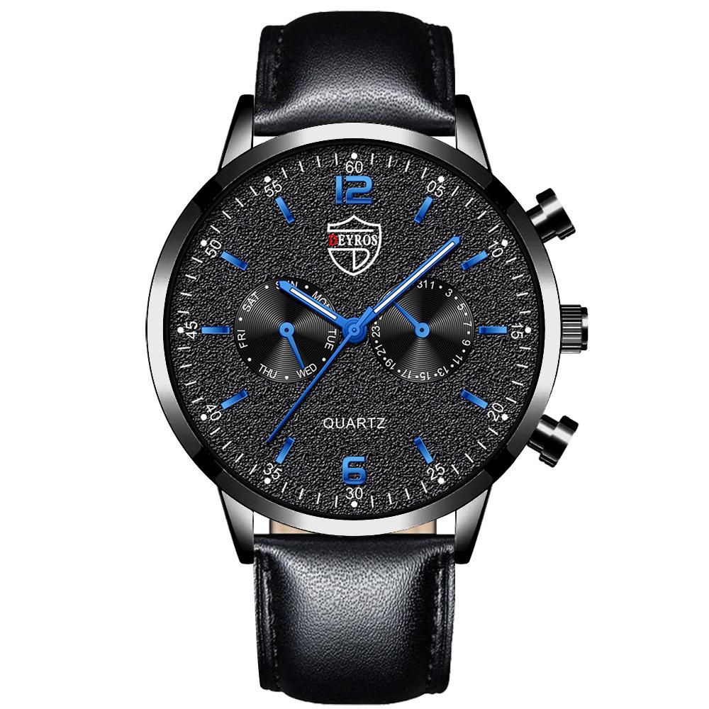 Fashion Men'S Watch Belt Quartz Watch Calendar Watch