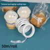 Shipping Lable Tape Take-Out Sticker Thank You White Color Baking Bottle Coffe Cup Seal Adhesive Stickers Packaging Tape