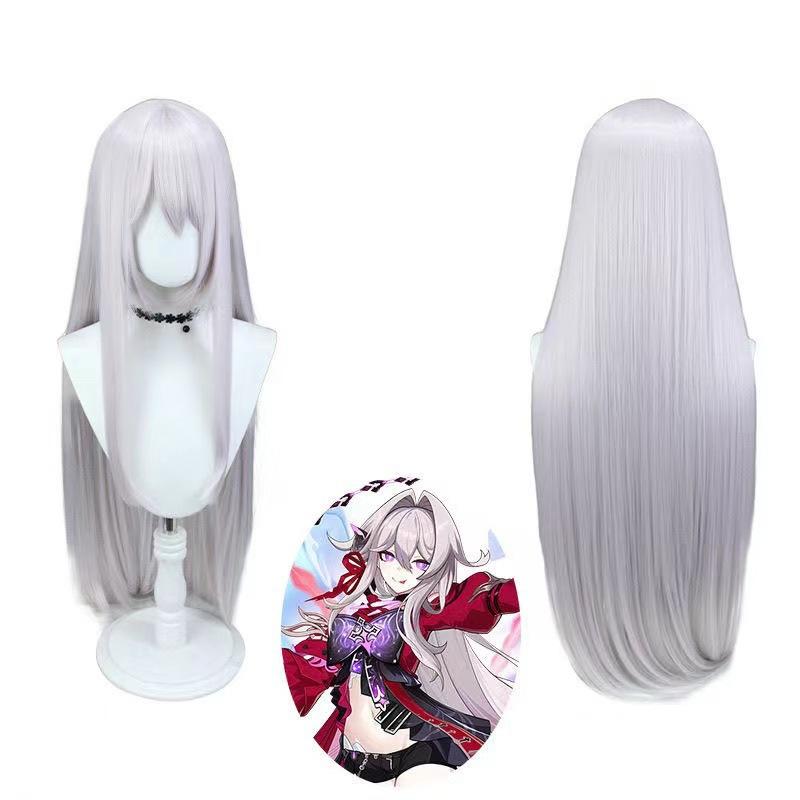 Collapse 3 Selim Cos Wig White Powder Long Hair Silicone Scalp Japanese Simulation Head