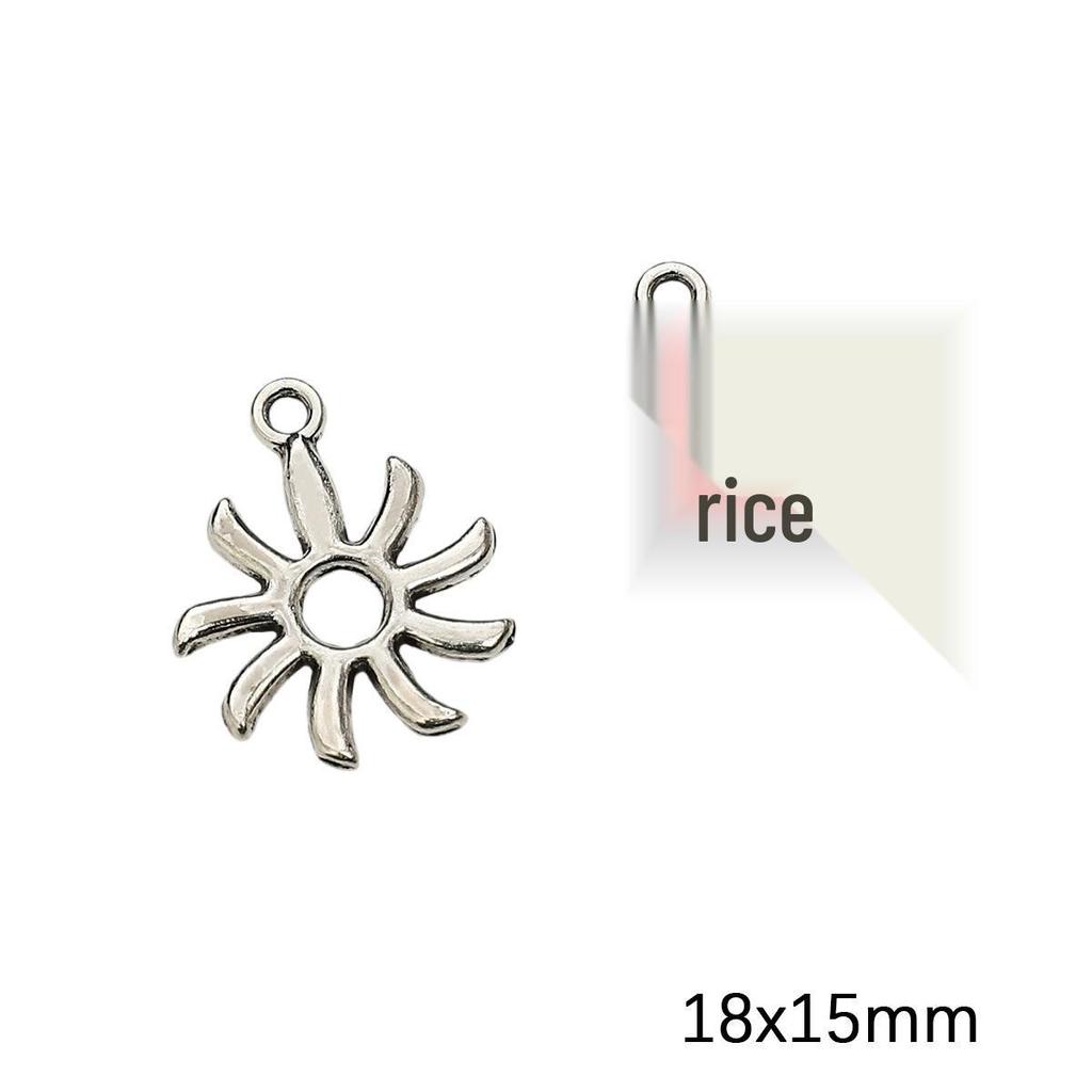 Antique Silver Moon Pentagram Pendant for DIY Jewelry Making