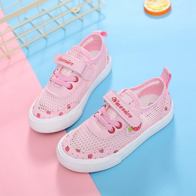 Summer Children Casual Sport Shoes Breathable Princess Girls Baby Comfortable Casual Mesh Shoes Anti-slip Footwear