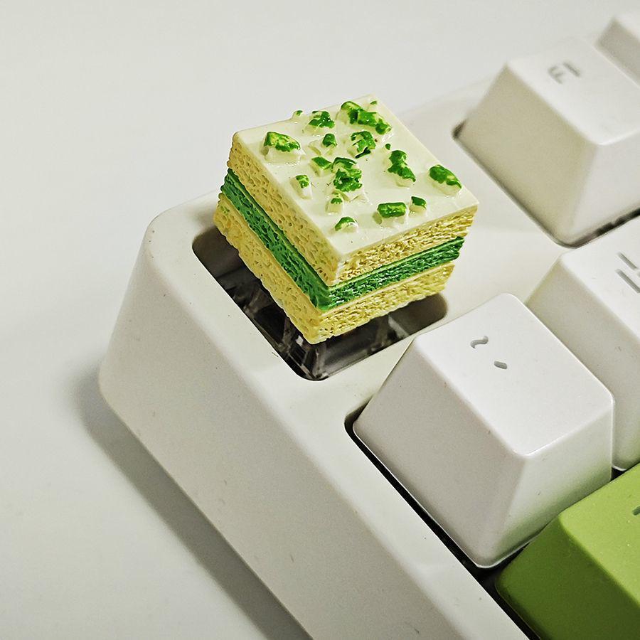 Handmade Creative Cross Cake Mechanical Keyboard Keycaps - Super Cute Hamburger Design
