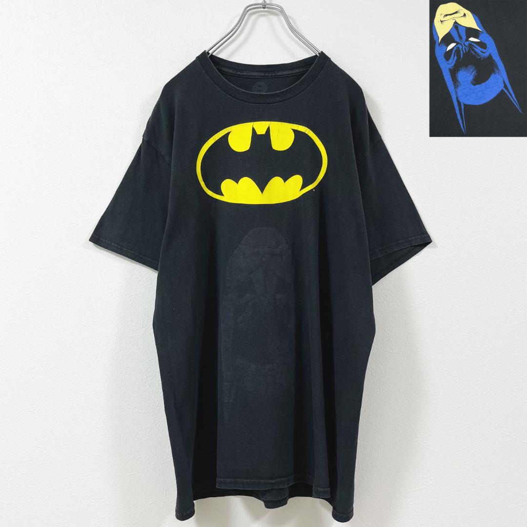 

[USED] Large Batman Rare Inside Face Print T-Shirt in Black