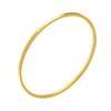 New Smooth Titanium Steel Bracelet: 18K Gold Plated Multi-Ring Stacking Thin Bracelet for Women - No Fade.