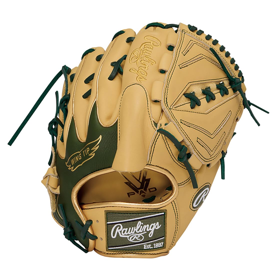 

Мягкая бейсбольная перчатка Rawlings HYPER TECH COLOR SYNC для питчеров, GR6HTCA15W, Цвет: Верблюжий/ML Зеленый, 11,75 дюймов, Для правши