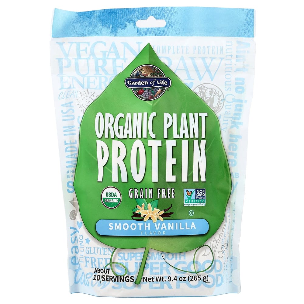 

Garden of Life Plant-Based Protein, Grain-Free, Smooth Vanilla Flavor 265g (9.4oz) 265g - 1 ea