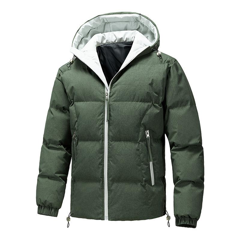 

New Men s Cotton Clothes Trendy Casual Handsome Loose Version Thickened Warm Hooded Men s Jacket Cotton-padded Clothes 4XL