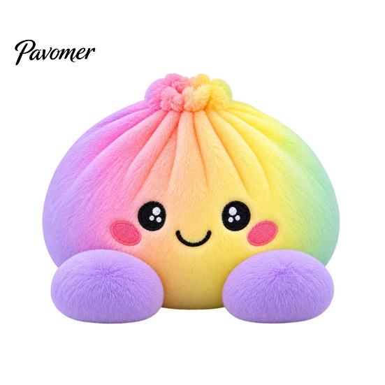 Cute Plush Steamed Bun Doll Big Mystery Dumpling Toy, Stuffed Pillow, Soft Kawaii Food Unique Novelty Gift for Birthday Cushion Home Office