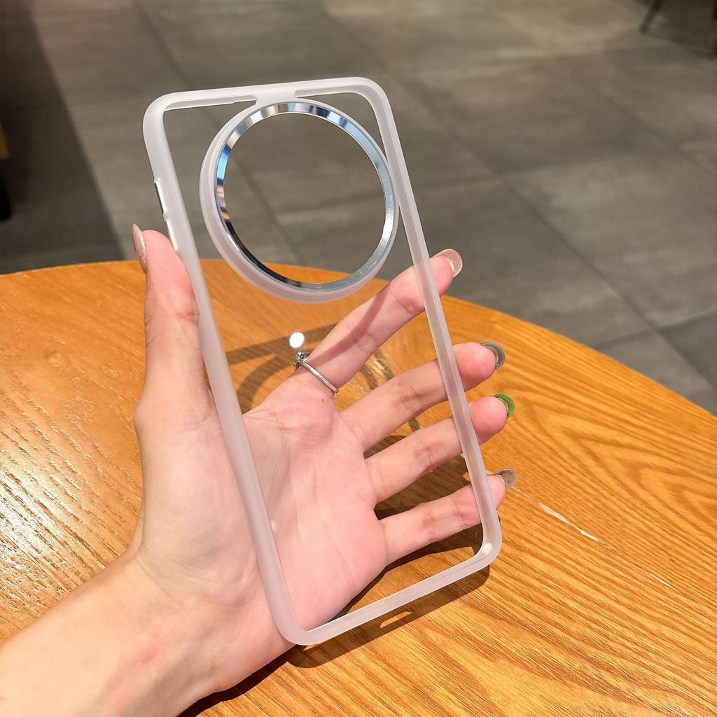Transparent Phone Case for Huawei Mate70pro, Metal Eagle Eye, Non-yellowing Mate60, and Anti-drop Protective Case for P70