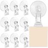 5/1Pcs Plastic Suction Cup Clips Transparent Sucker Clamp Bathroom Window Glass Suction Cup with Clip for Advertising Display