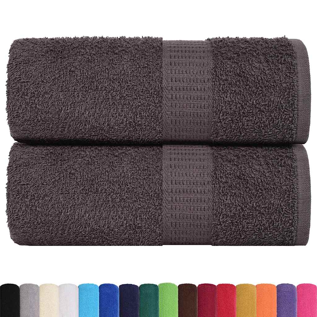 Vidaxl Ręczniki, 2 Szt., Antracyt, 15X21 Cm, 360 G/M², Bawełna 100%
