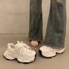 Popular muffin thick-soled dad shoes increase in height for small people in summer, new mesh breathable casual sports shoes for women