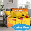 Custom Name Blanket Pika Adventure Flannel blankets Patterns Throw Blanket All-Season Soft Gift for Couch, Bed, Camping Birthday gifts