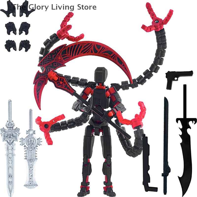 Titan 13 Action Figures T13 Figure 3D Printed Multi-Jointed Movable Lucky 13 Action Figure Nova 13 Action Figure Dummy Kids Gift
