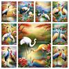 Animals 5D Diamond Painting Bird Red Crowned Crane Diamond Inlay Set with Square/Round Embroidery DIY Home Decoration Gift