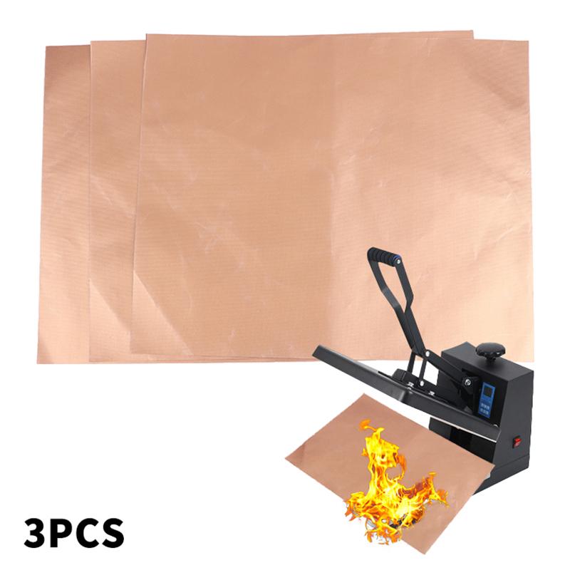 3Pcs Polytetrafluoroethylene Film Is Used For Non Stick Hot Press Transfer Paper Ironing Heat-Resistant Process Pad