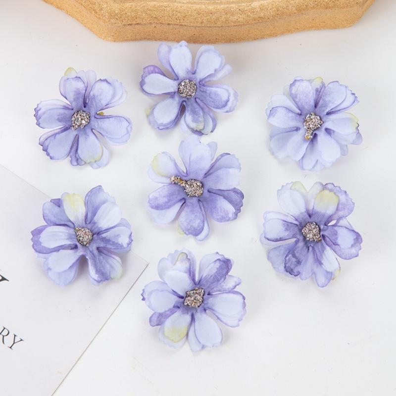 Simulation Star Language Flowers Diameter About 4.5cm Daisy Ethnic Headdress DIY Handmade Gift Box Candy Box Decorative Flowers Elegance Fake Flowers