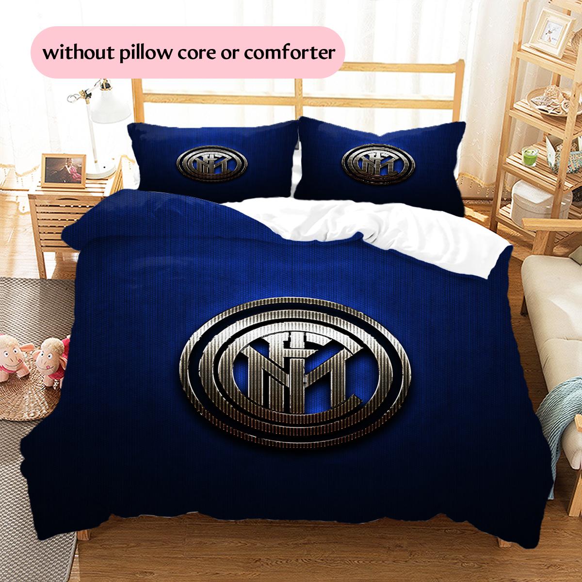 

FC Internazionale Milano Pattern Bedding Home Decoration Birthday Gift (1 * duvet cover + 2 * pillowcase, without core) 135x200cm