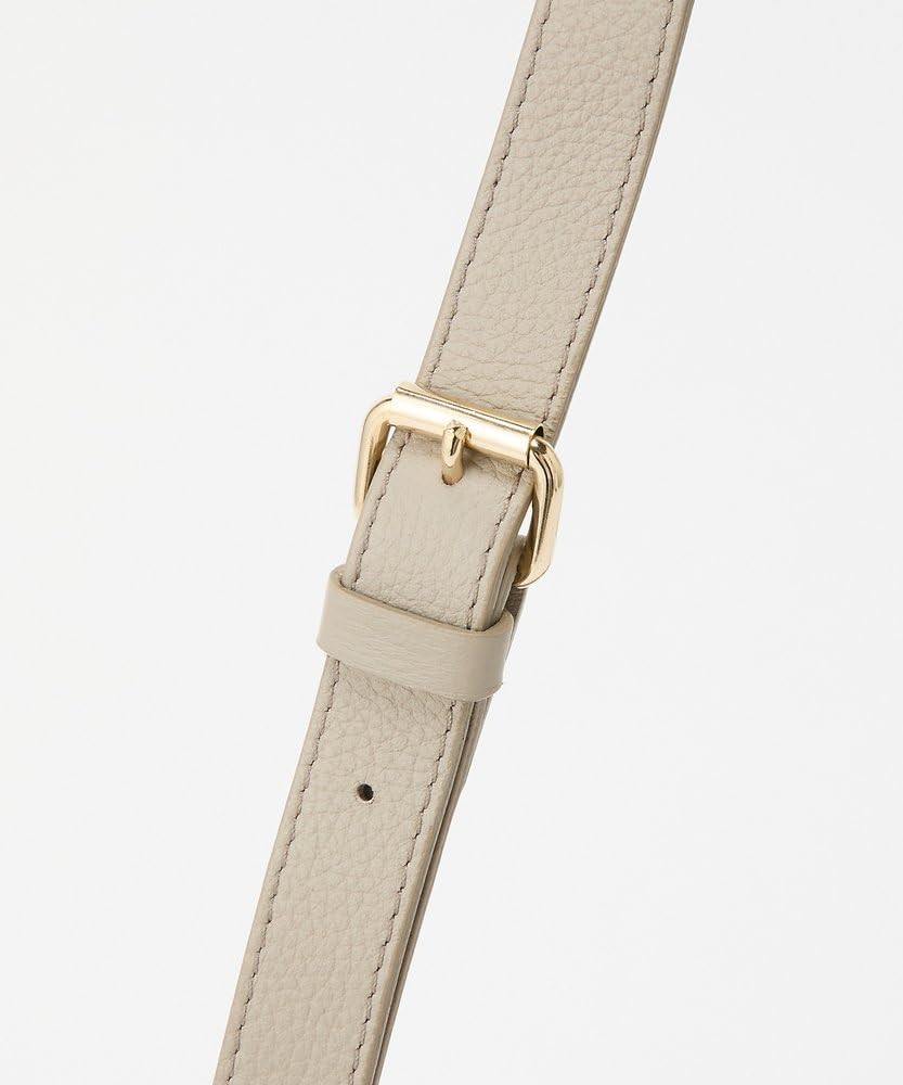 Russet Leather Horizontal Shoulder Bag RUZ1052222A0002 Free Size Greige