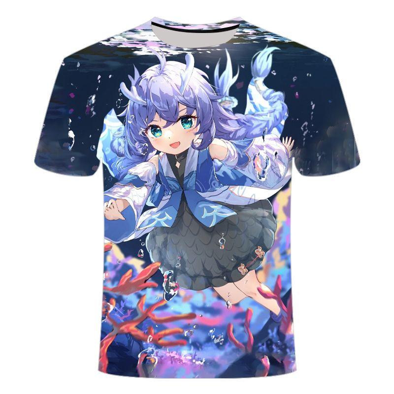 2024 Summer New 3D Printed Short Sleeve Personalized Trend Collapse Star Dome Series Men's and Women's Round Neck T-shirts