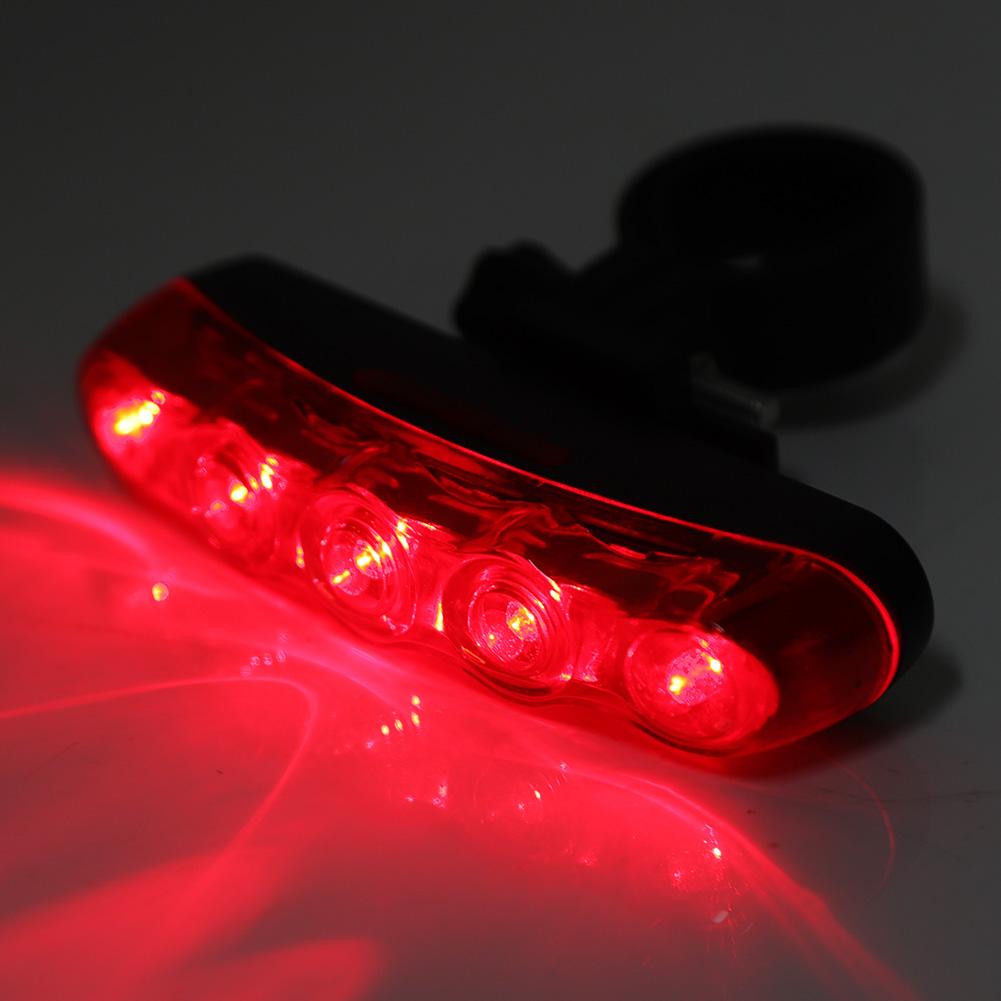 Waterproof Night Warning Lamp 5LED High Bright Taillight for Mountain Bike