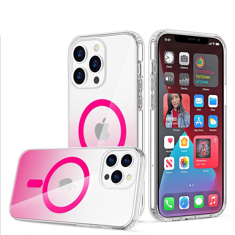 Mobile Phone Case Gradient Anti-fall IMD for IPhone14 Pro Max Magnetic Suction