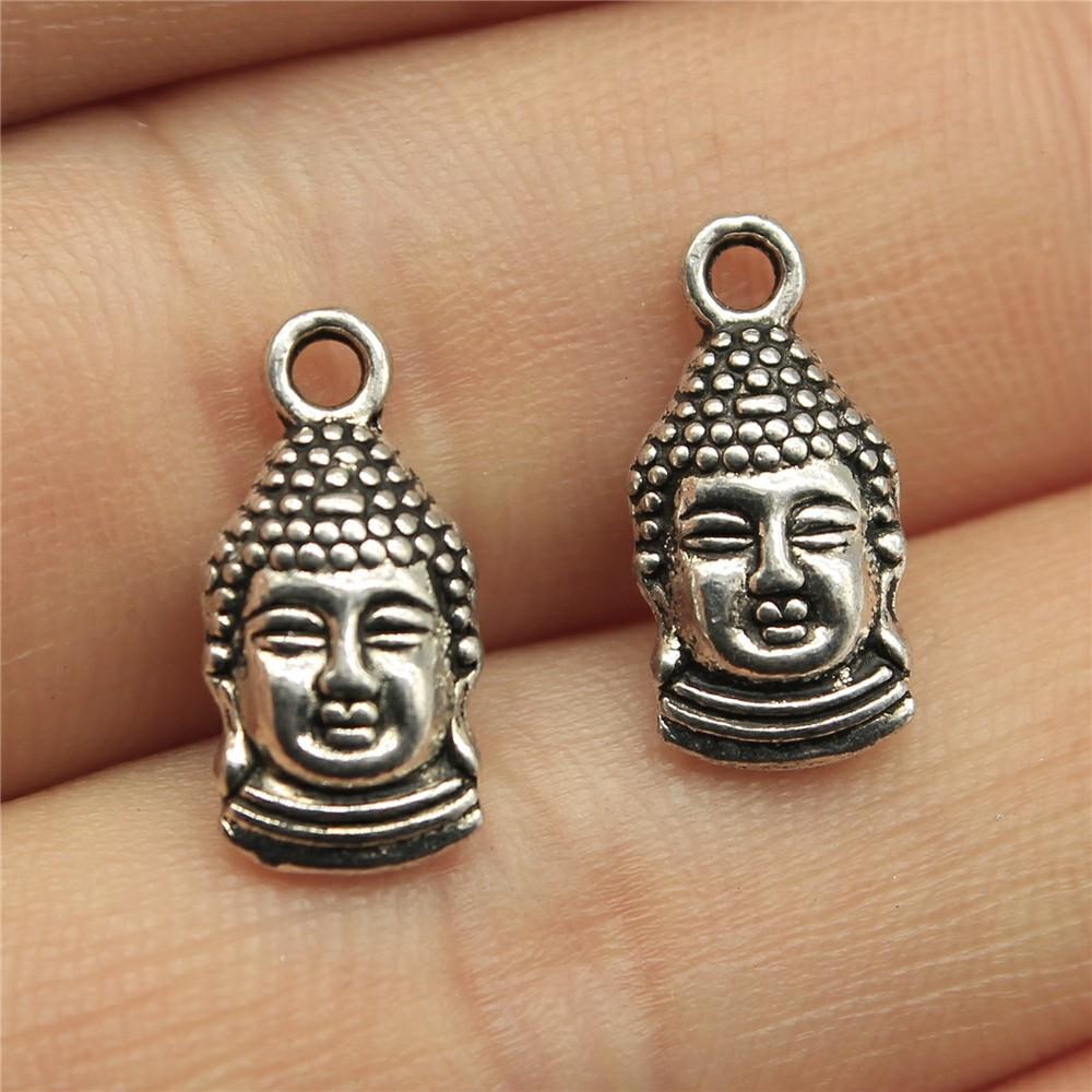 10pcs Charms Buddha Antique Silver Color Buddha Statue Pendant Charms Buddhism Buddha Charms For Jewelry Making