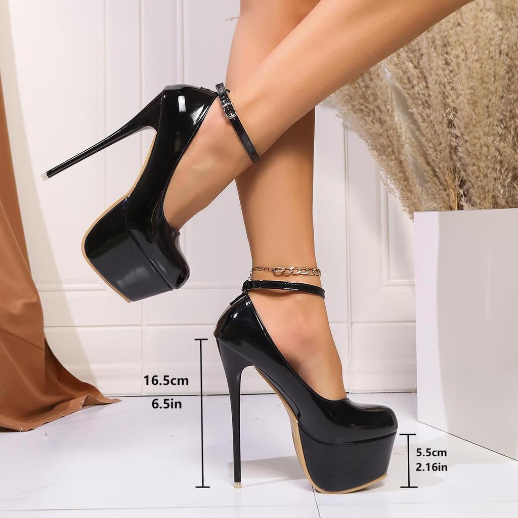 Plus Size 16cm Stiletto High Heels for Women - Sky-High Platform Nightclub Shoes (Sizes 41-45)