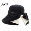 Packable Sun Hat Summer Hat, Rear Bowknot Wide Brim Cycling 360 Hiking Degree Protection UV Fisherman for Outdoor Travel-friendly