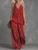 European Leopard Print Sleeveless Top & Chiffon Wide-Leg Pants Set for Women