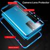 Coque de téléphone magnétique en métal pour Poco F7 Ultra X7 X6 F6 F5 Pro C75 M7 5G Housse en verre trempé double face Protection d'objectif Coques