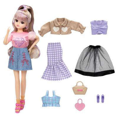Takara Tomy Licca-chan Puppe LD-03 Licca-chan 1-Wochen-Koordinations-Geschenkset, Anzieh-Rollenspielzeug für Kinder ab 3 Jahren