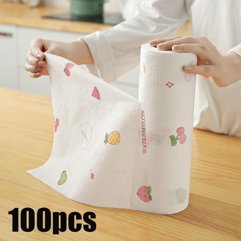 50/100Pcs Disposable Cleaning Oil Absorbing Paper Household Kitchen Paper Special Paper Disposable Dishwashing Cleaning Paper
