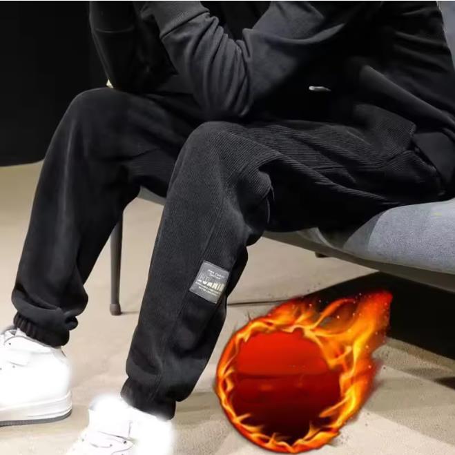 Autumn and Winter Men's Corduroy Casual Trousers Leggings Sweatpants Loose and Versatile Construction Site Pants Men's Trousers