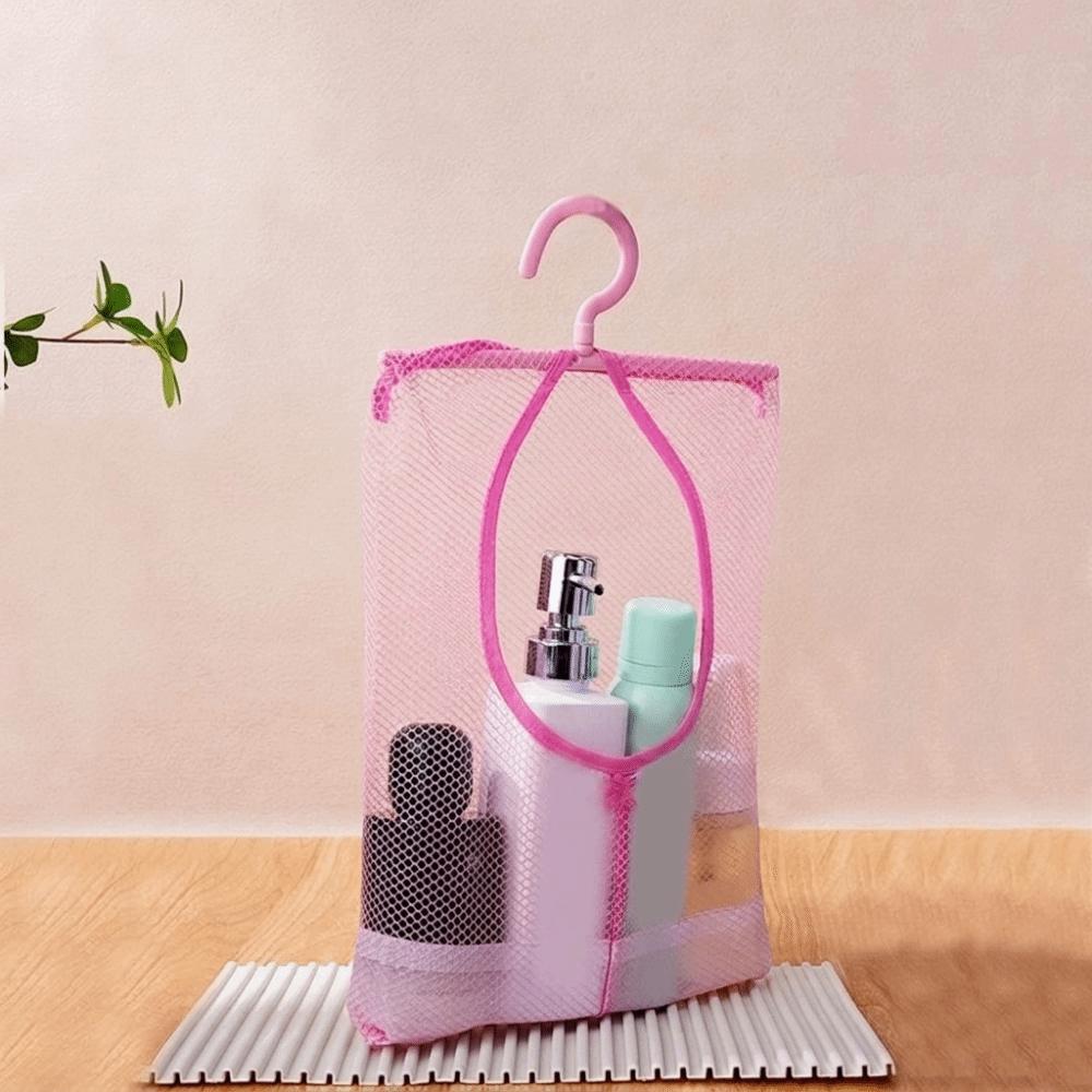 3 Peças Bolsa de Armazenamento de Malha Suspensa Respirável Secagem Rápida Economizadora de Espaço Cesta de Armazenamento de Malha com Gancho Saco de Malha para Prendedores de Roupa Quarto