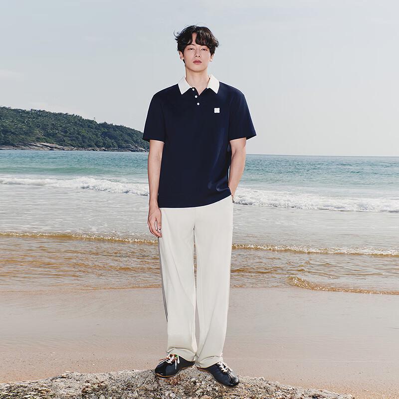 GXG Men's Contrast Collar Polo Shirt