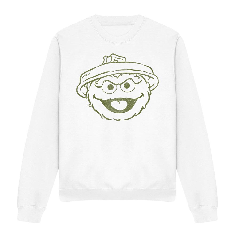 Sesame Street Unisex Adult Oscar The Grouch Mono Sweatshirt